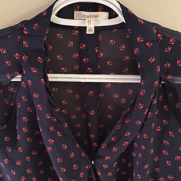 Maurice’s Navy Blue Blouse Size M - Picture 4 of 4